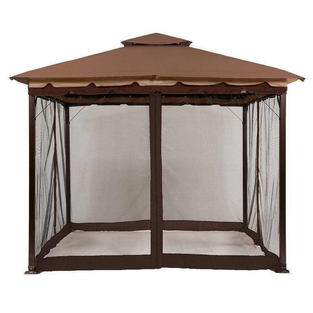 Sunjoy Keep Mosquitoes Out of Your 10 x 10 Gazebo with This Four Panel Pack of Easy to Netting with Zippers