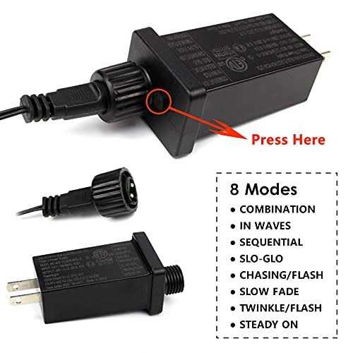 BHCLIGHT Extra-Long 95FT 240 LED Green Wire Christmas String Lights Outdoor/Indoor