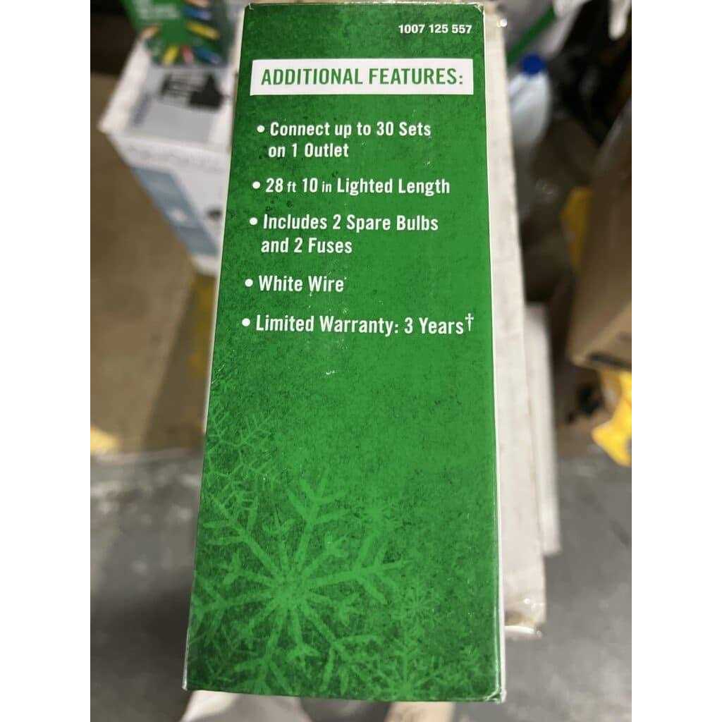 100L Warm White Mini LED White Wire Lights Home Accents Holiday