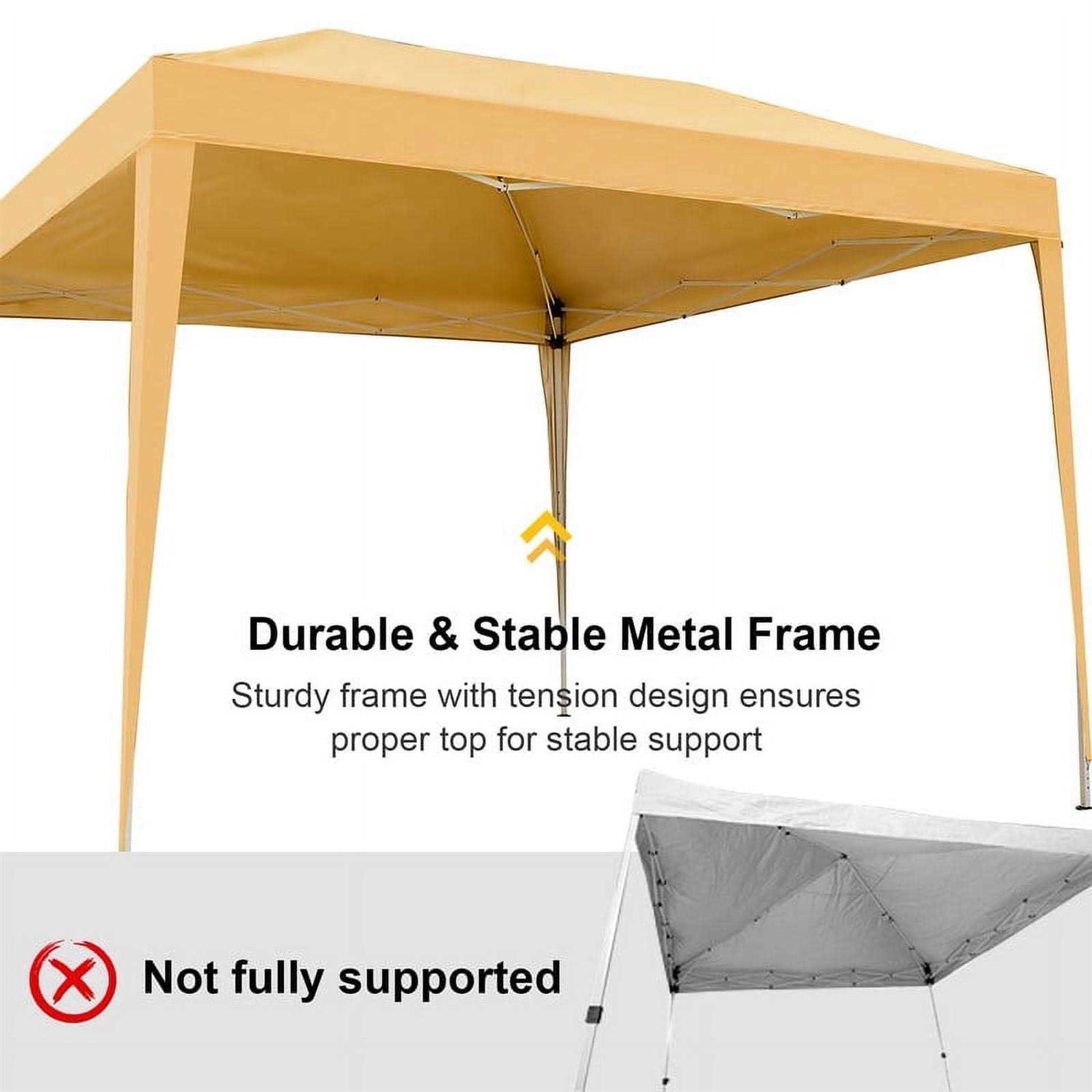 Clipop 10x10ft Pop Up Gazebo Canopy Waterproof Shelter with 4 Side Panels & Carry Bag