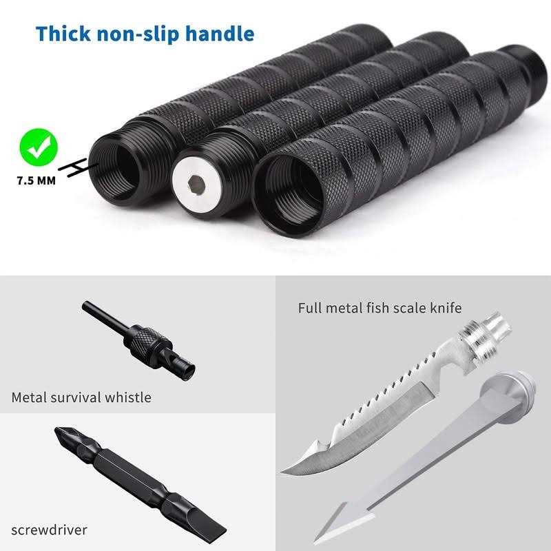 Sunkoon Survival Shovel Survival Axe Camping Folding Shovels Hatchet with 19.2-37.8inch Lengthened Handle Enlarged Shovelhead High Carbon Steel