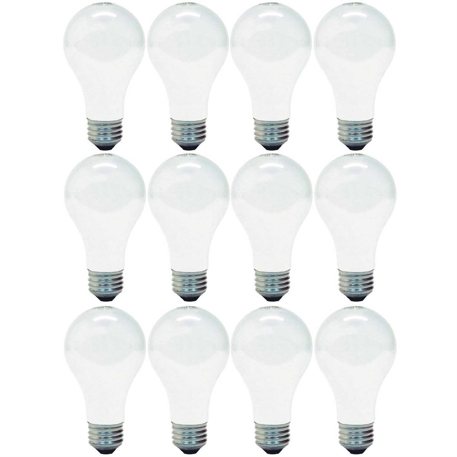 63003 Soft White 43-Watt (60-Watt Replacement) 750-Lumen A19 Light Bulb with Medium Base, 2-Pack, 60 Watt Replacement Uses Only 43 Watts by GE