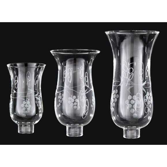 B&P Lamp 1 5/8 inch X Clear Hurricane Shade