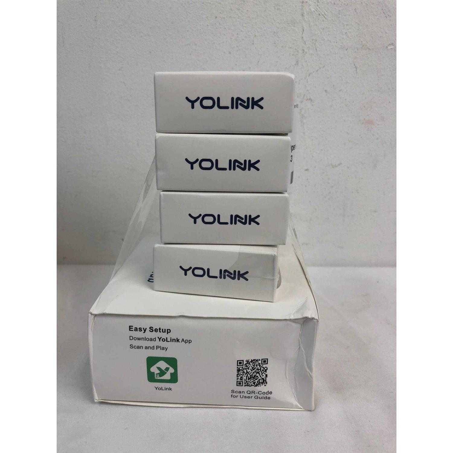 Yolink Smart Home Starter Kit Hub & Water Leak Sensor 4-Pack