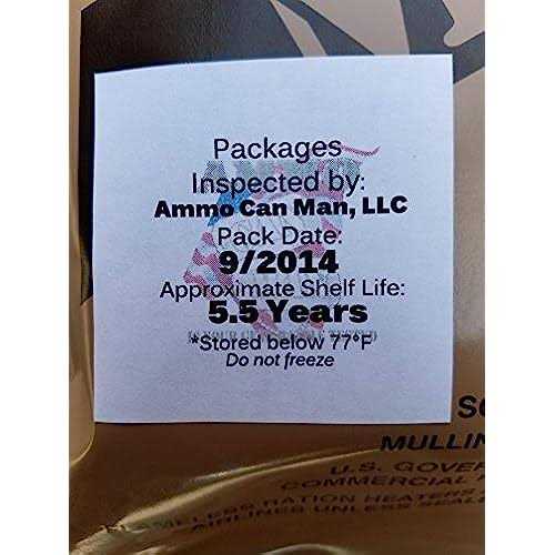 USGI Genuine Military MRE Meal with Inspection Date September 2017 or Newer