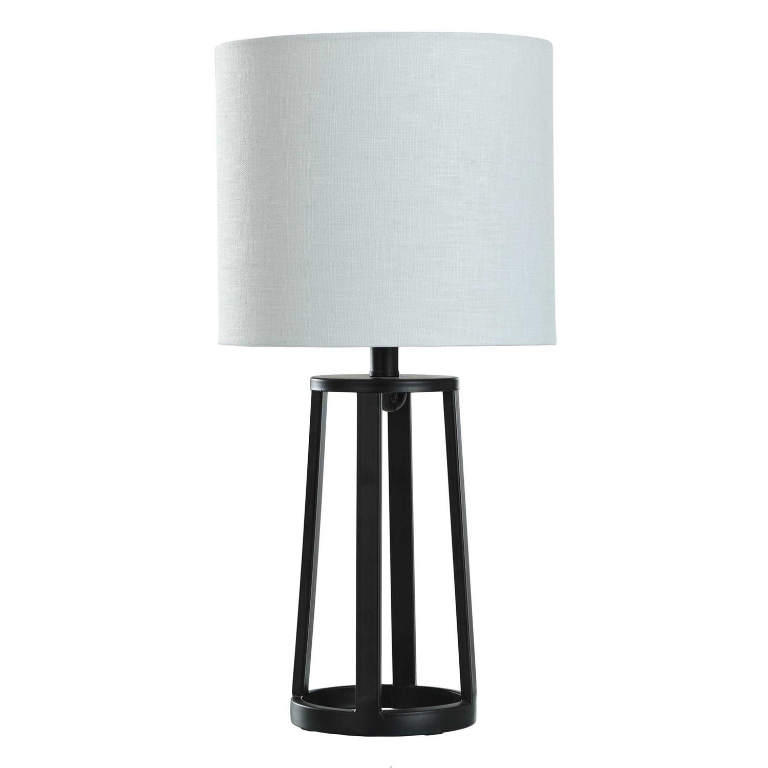 Better Homes Gardens Modern Matte Black Table Lamp with Classic Drum Shade