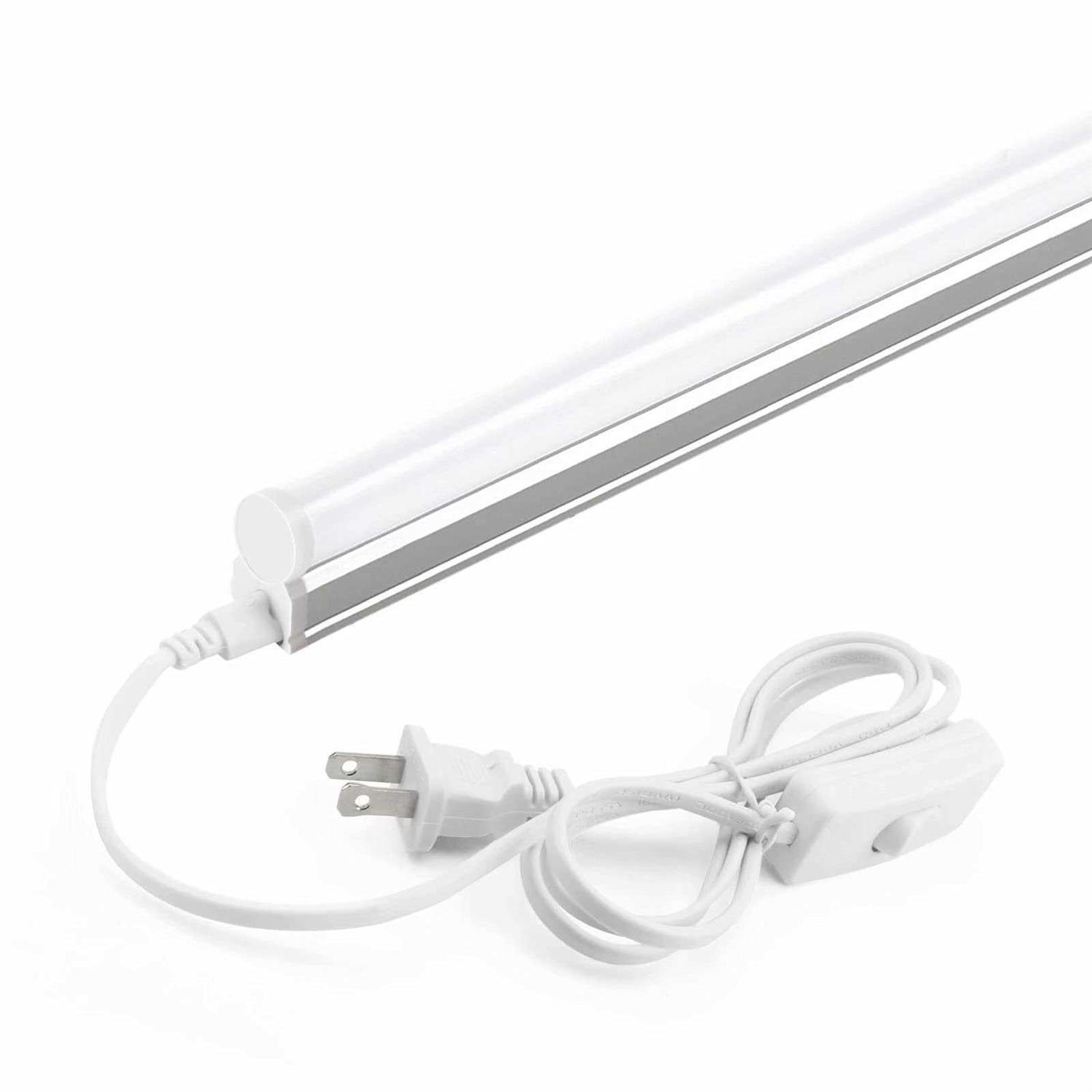 Barrina LED T5 Integrated Single Fixture, 4FT, 2200lm, 6500K, 20W, Utility Shop Light, Ceiling and Under Cabinet