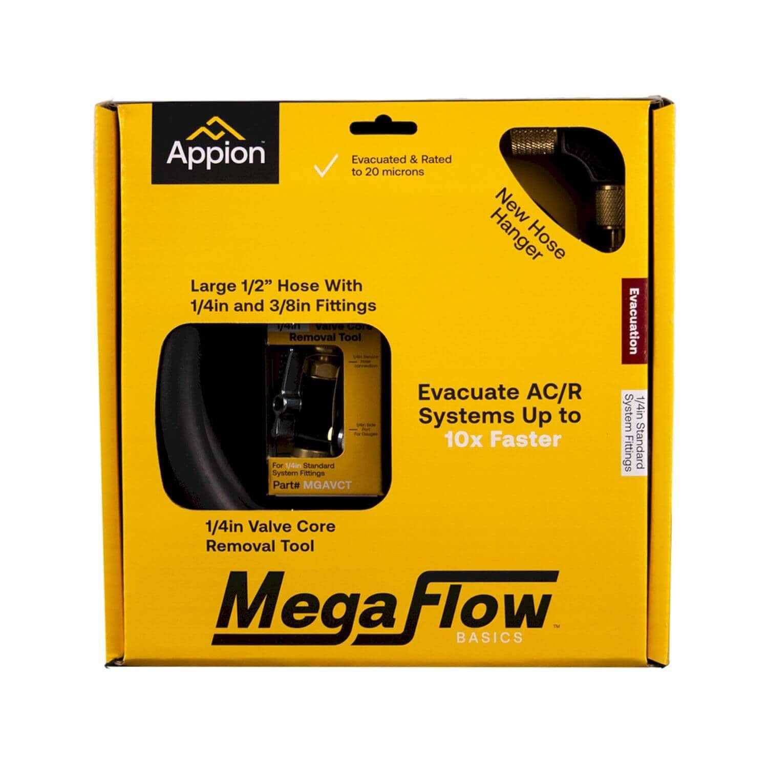 Appion MGABAS Mega Flow Basics 1/2 Hose Evacuation Kit