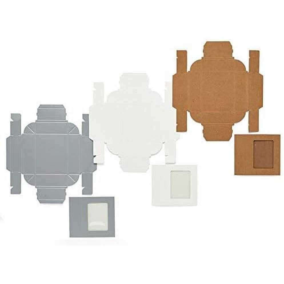 100ea 9 X 4 X 1-1/4 Kraft 3 Section Window Soap Box by Paper Mart