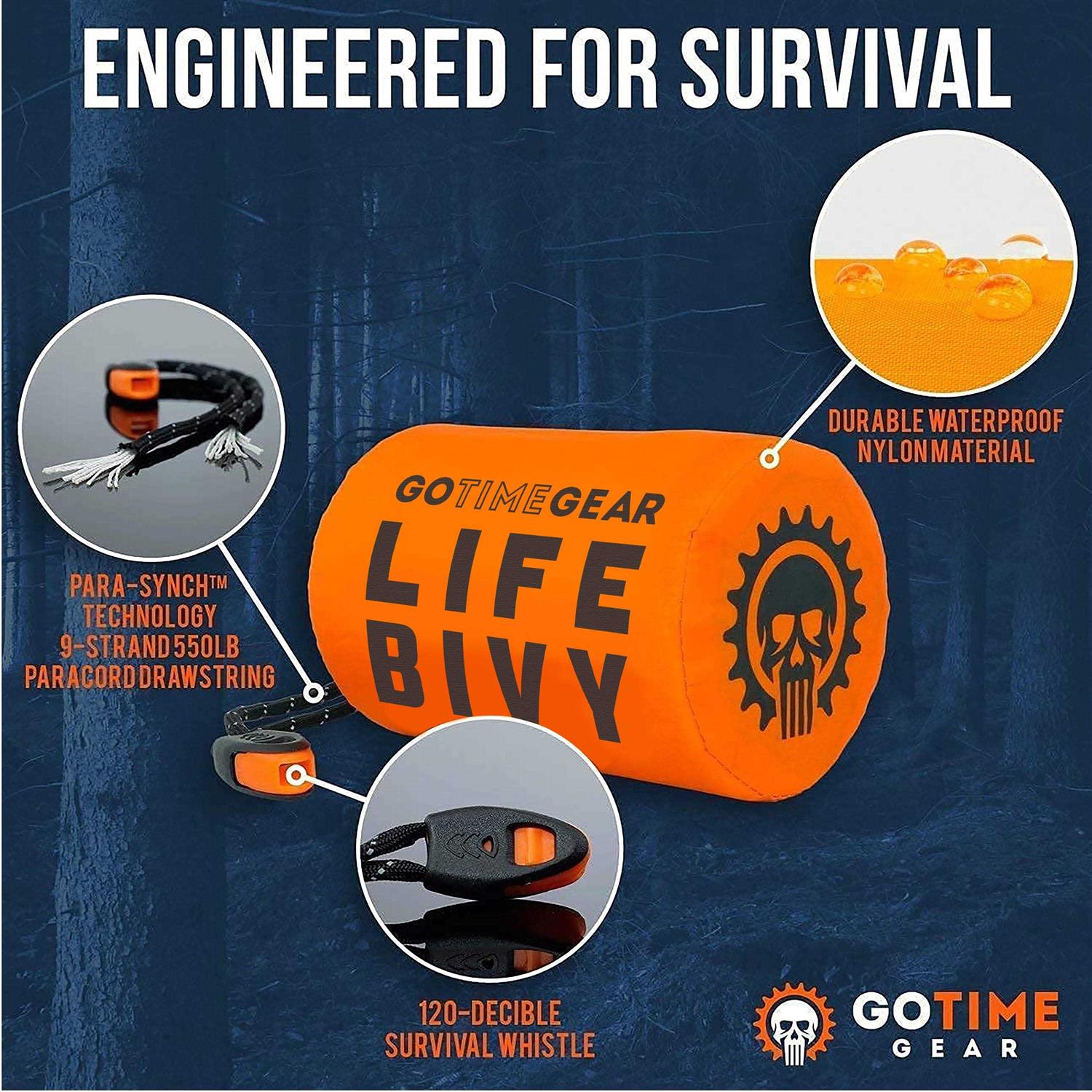 Go Time Gear Life Bivy Emergency Sleeping Bag Thermal Bivvy