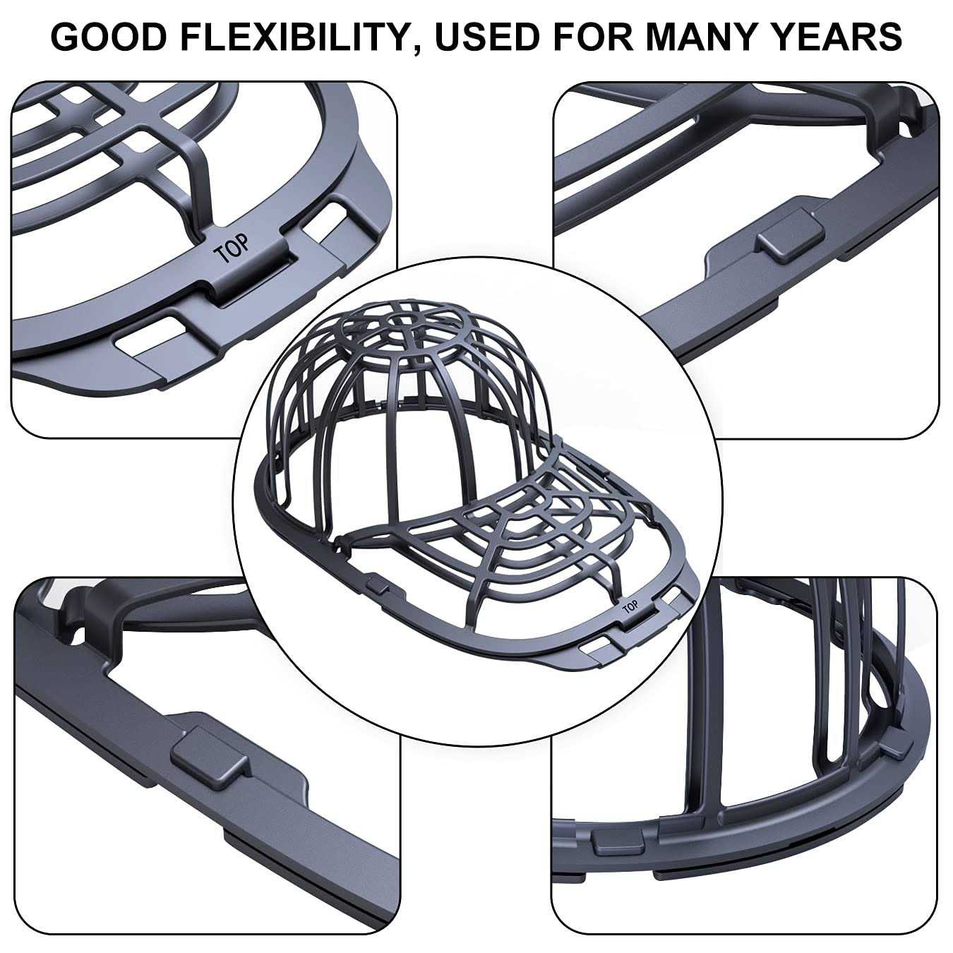 2 Pack Baseball Hat Washer Cleaning in the Dishwasher and Washing Machine, Cap Washing Protector Fit for Adult and Kid’s Ball Caps