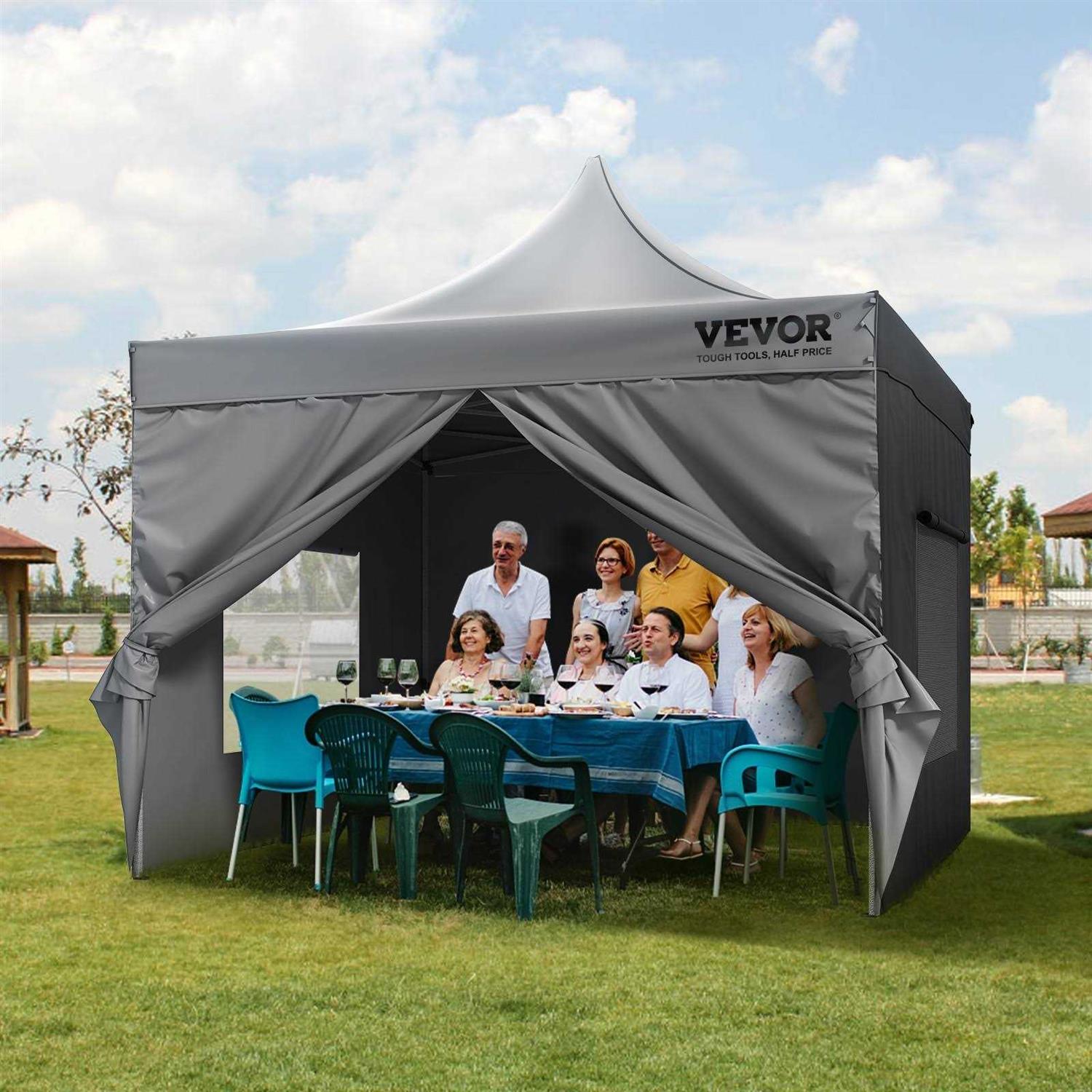 VEVOR Pop up Canopy Tent Outdoor Gazebo Tent with Sidewalls & Bag