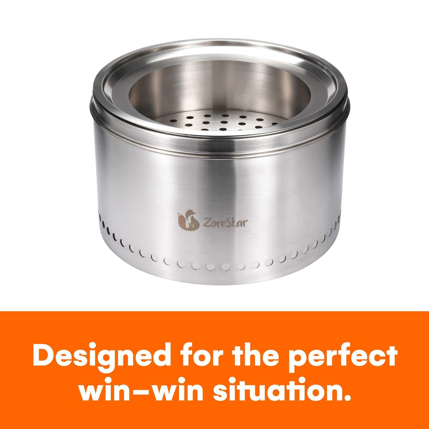 Portable Smokeless Fire Pit for Outdoors Bonfire Pit with Stainless Steel Insert