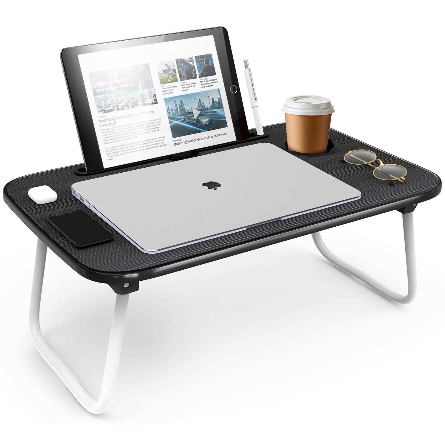 Nestl Adjustable Laptop Bed Tray Table Portable Lap Desk with Foldable Legs