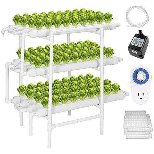 ZXMT Hydroponic Grow Kit 108 Plant Sites 3 Layers Hydroponics Grow