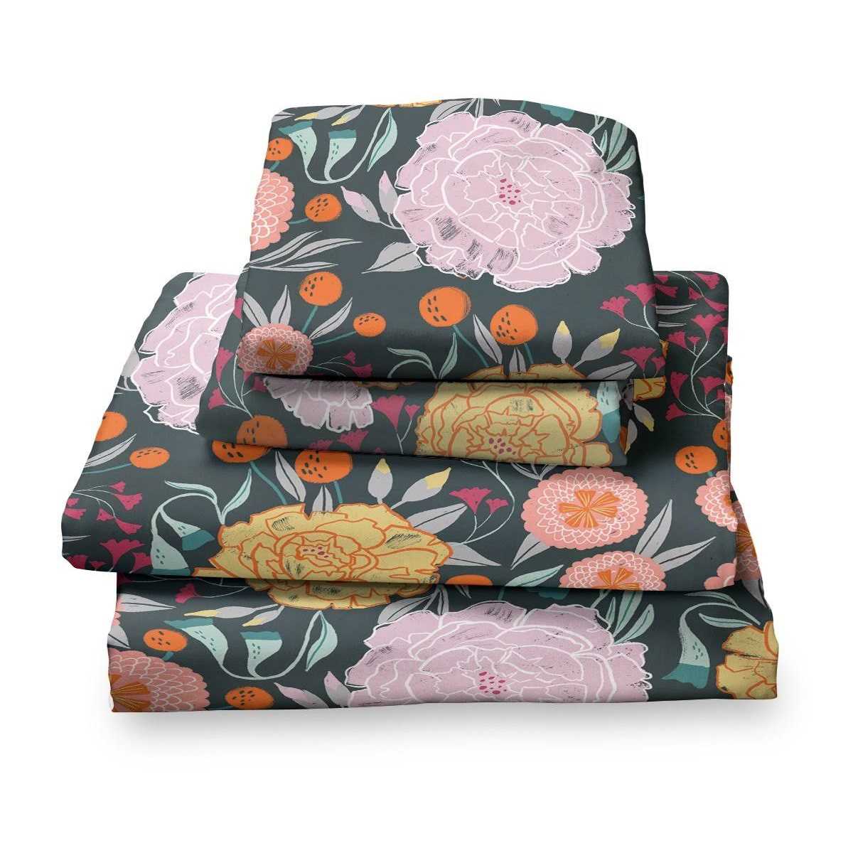 Where The Polka Dots Roam Colorful Tie Dye Bedding Set, Queen Sheets for Girls, Kids, Teens and Adults, Wrinkle Resistant, Super Soft Bed Sheets.