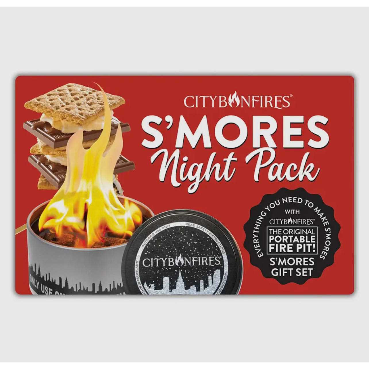 City Bonfire S’Mores Night Pack Portable Fire Pit & S’Mores Kit