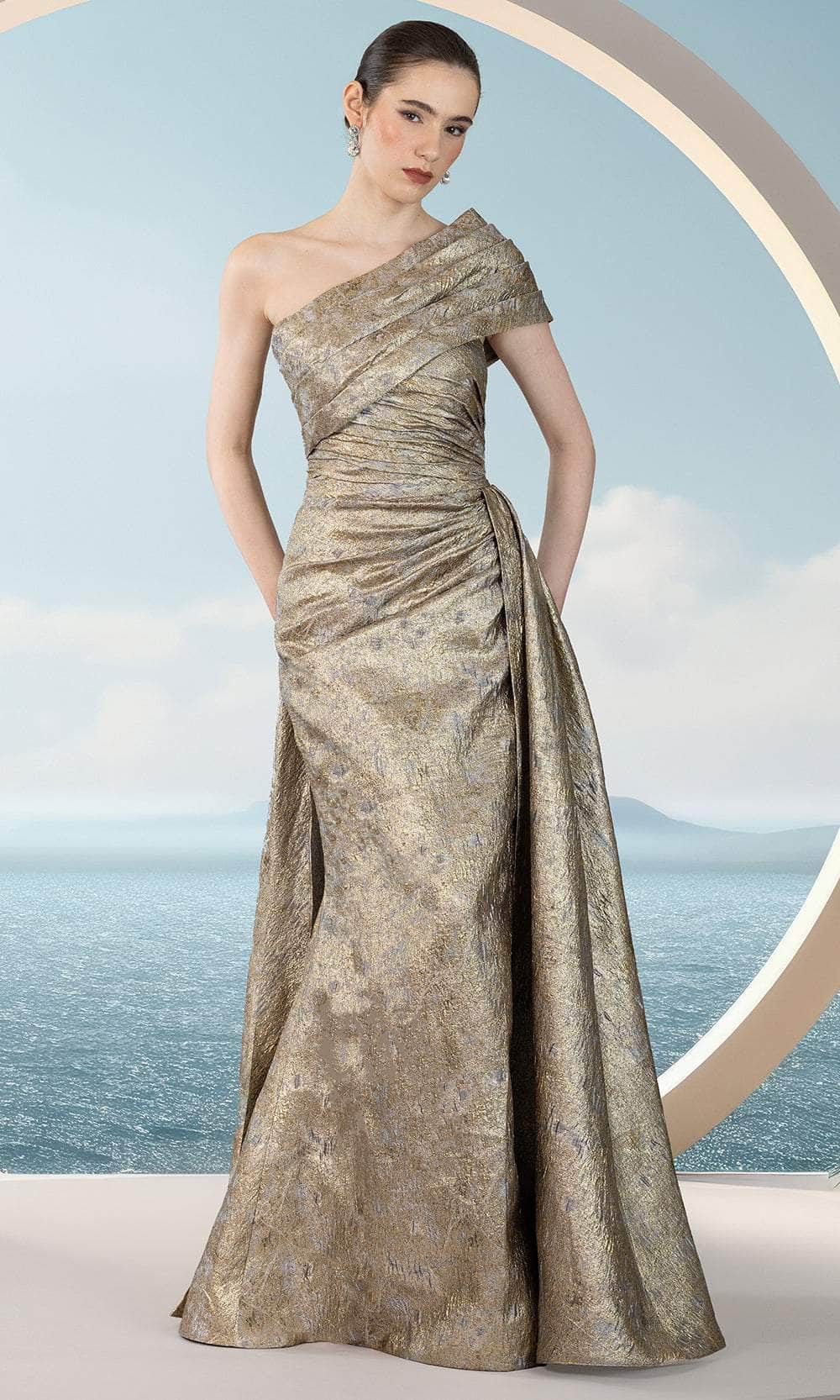 Multi Bodice Metallic Gown