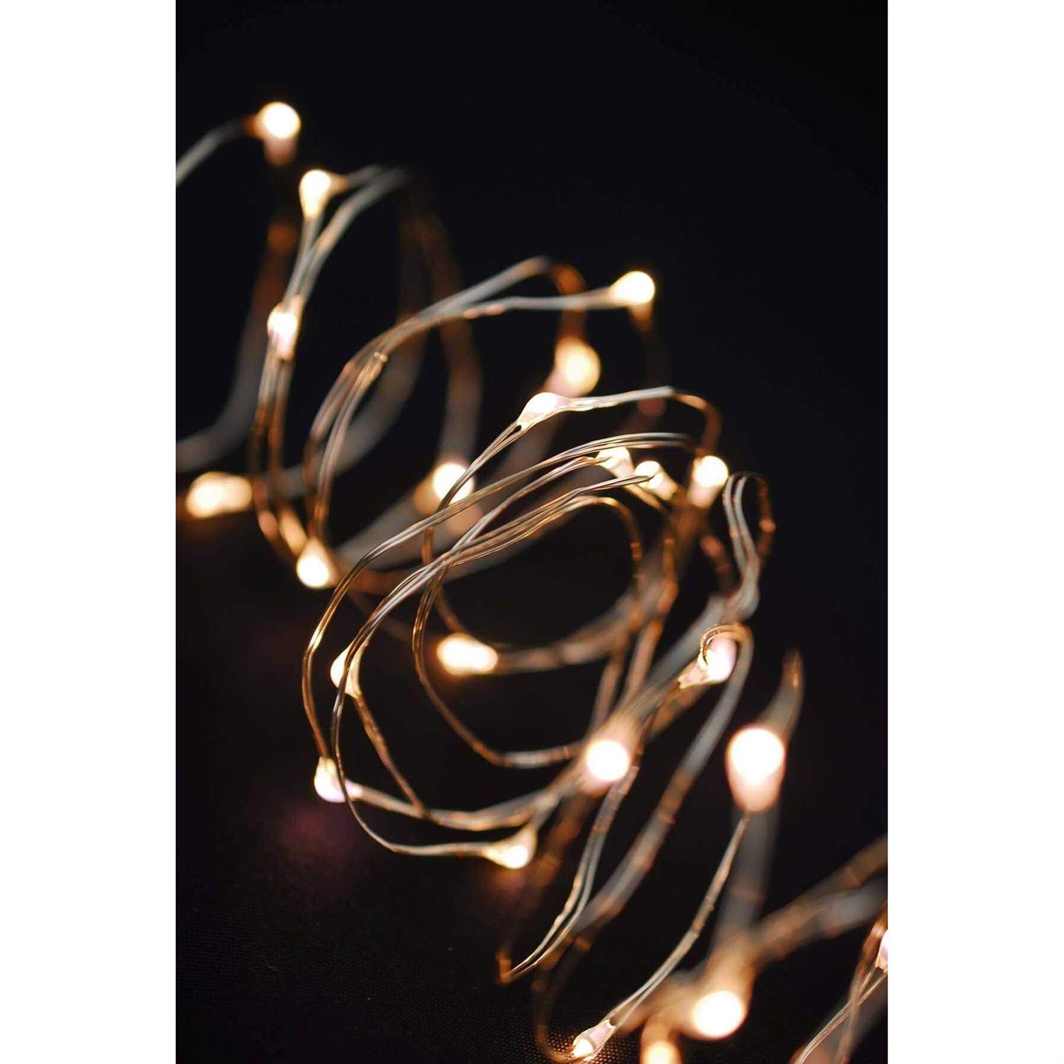 Unido Box Pack of 6 String Starry 20 leds Silver Wire Lights with Battery Box