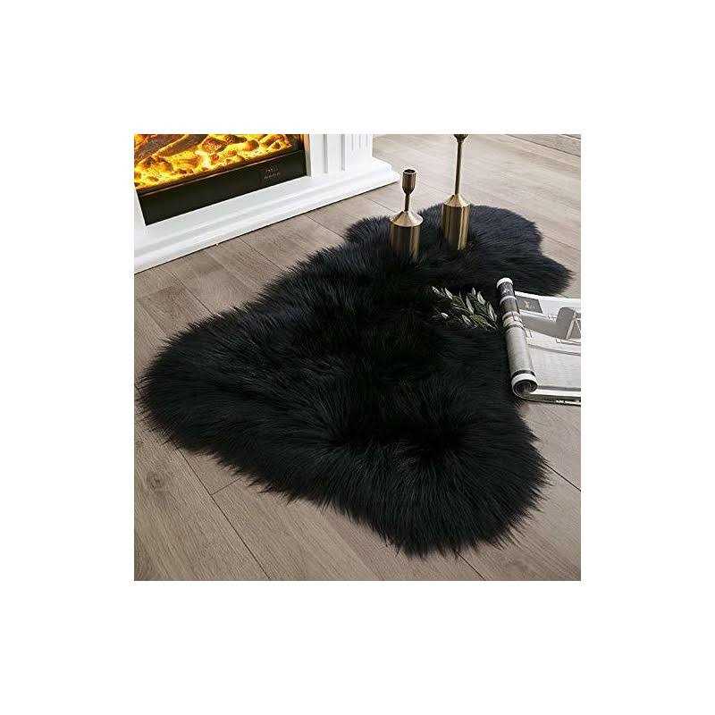 Ashler Faux Fur Rug Fluffy Shaggy Area Rug Ultra Soft 2 x Sheepskin Fur Rug