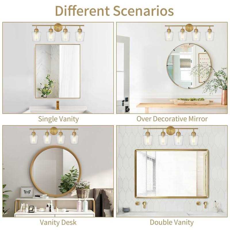 4 Light Dimmable Vanity Light KAWOTI