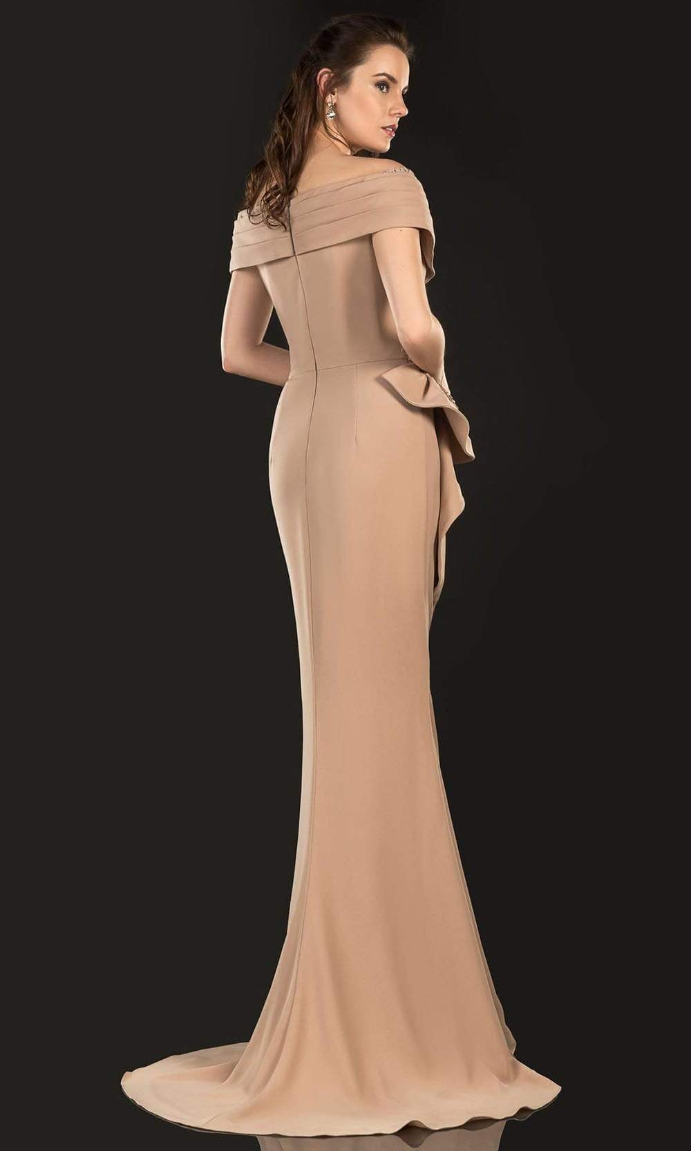 2021M2986 Wrap Off Shoulder Mother of the Bride Gown