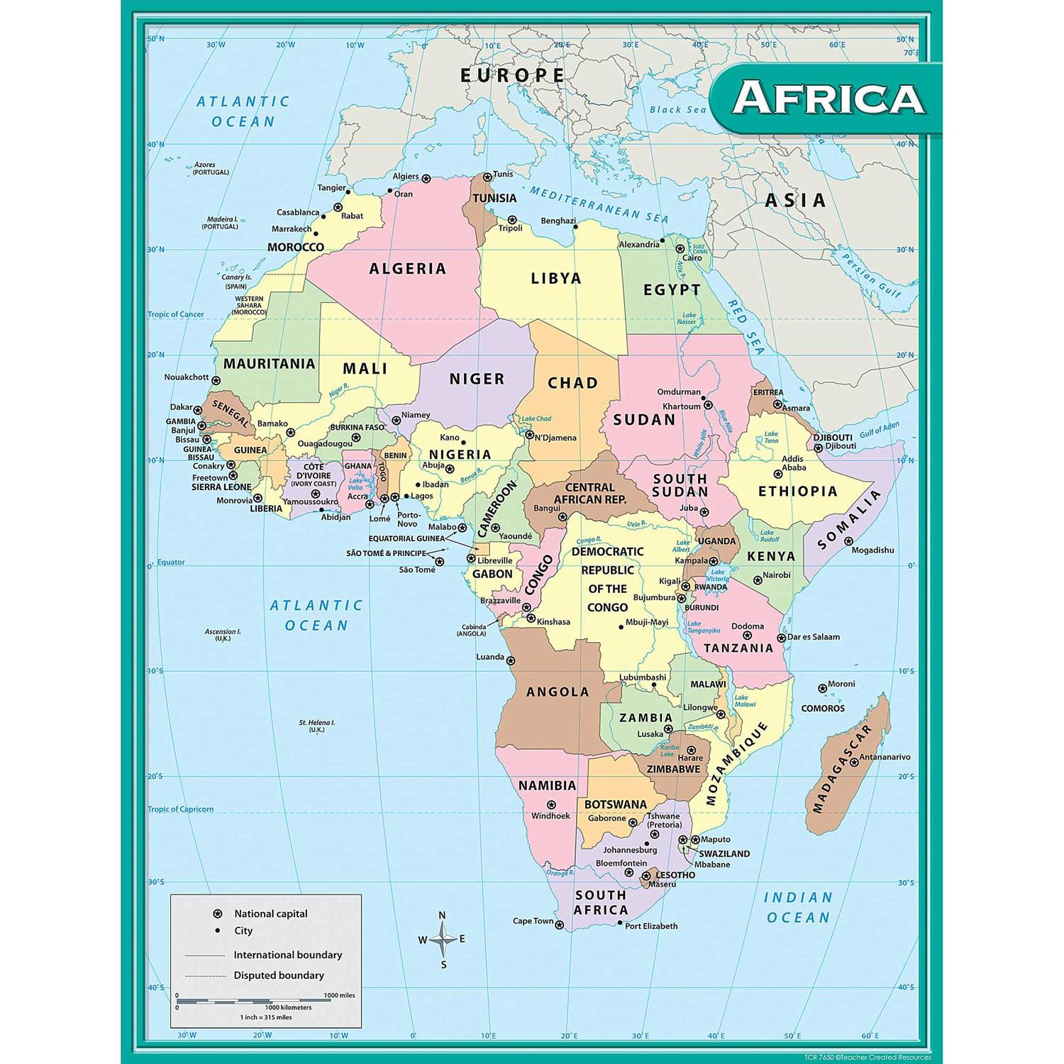 Africa Map Chart Teacher Created Resources