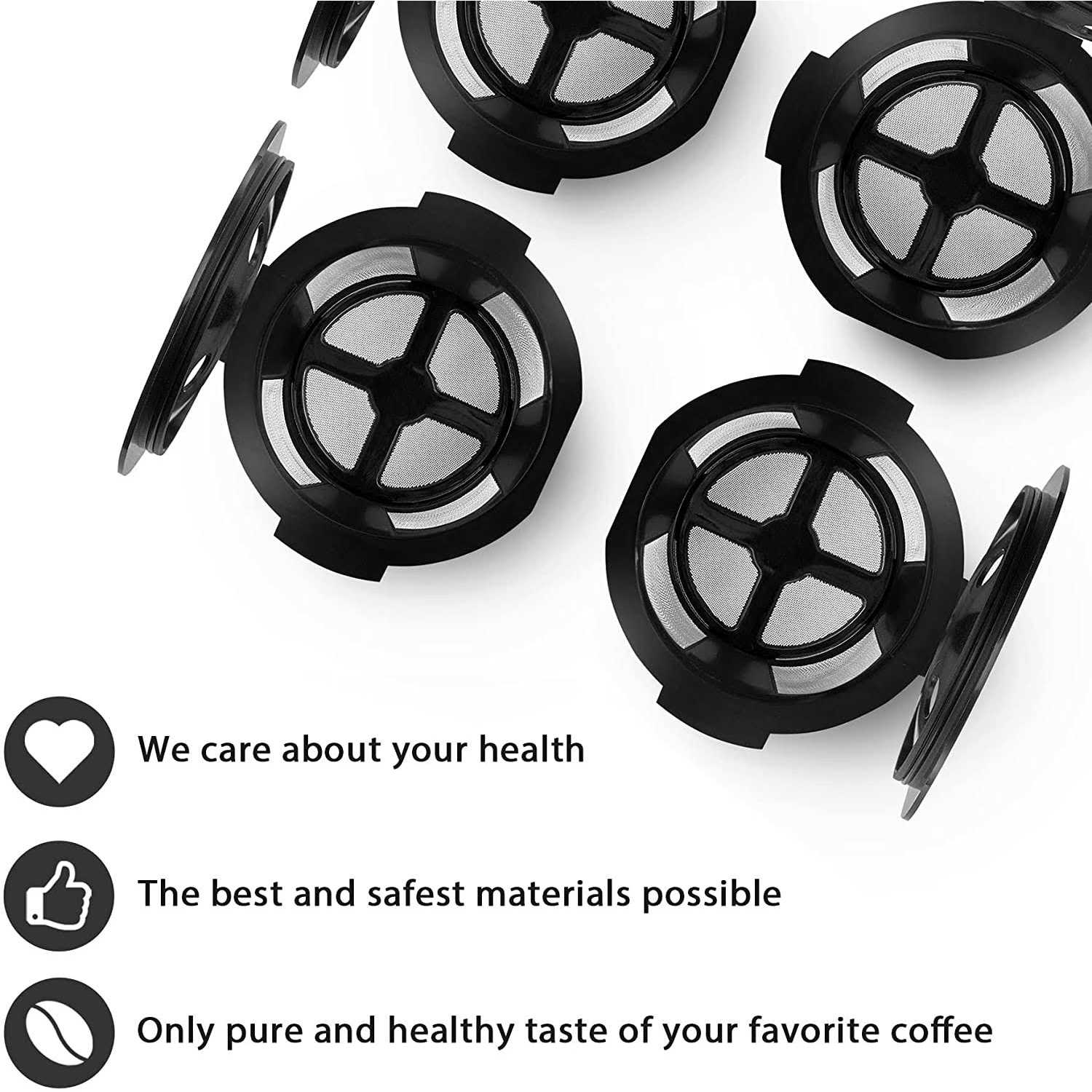 4 Reusable K Cups for Keurig K Supreme, K Supreme Plus and K Slim with Multistream Technology