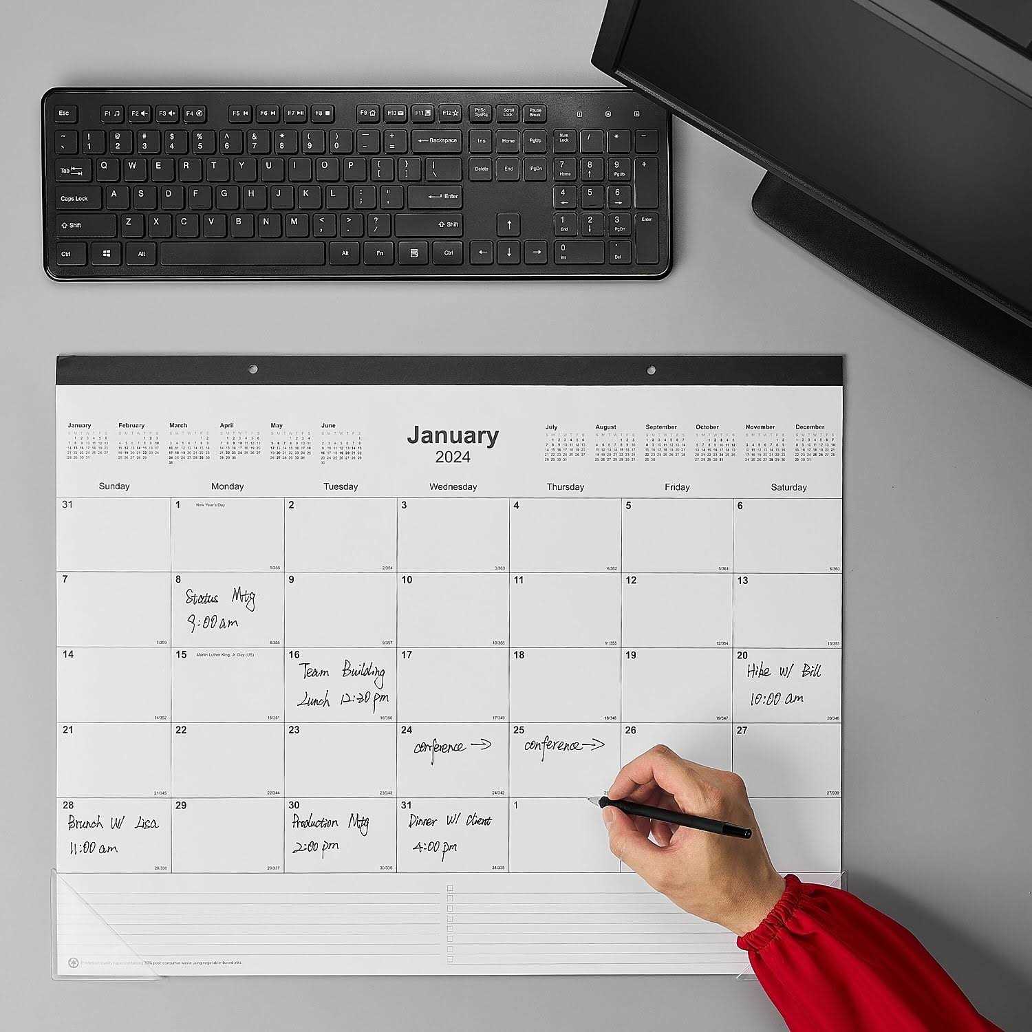 2024 Staples 22 x 17 Desk Pad Calendar ST58448-24