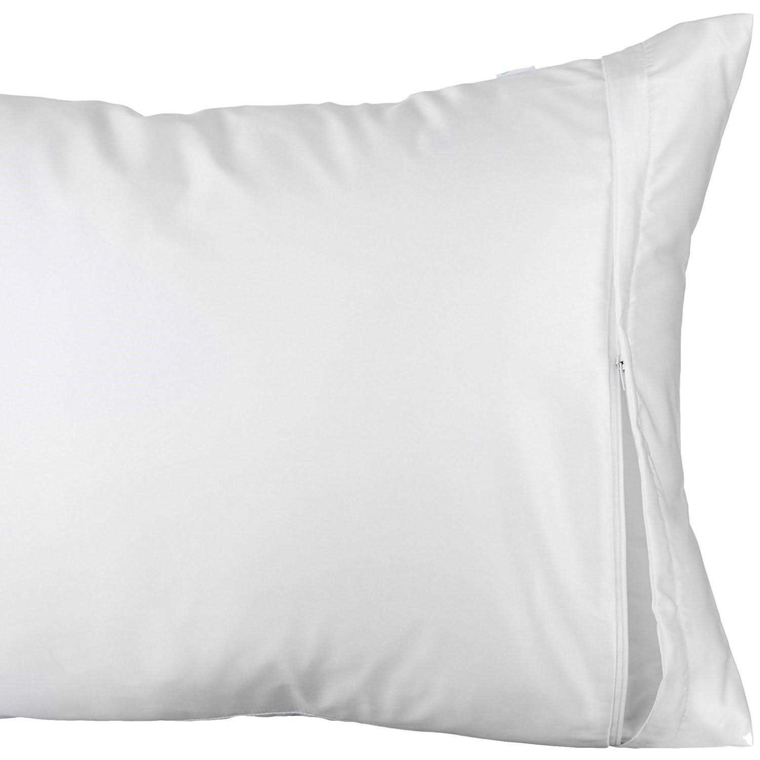 White Classic Luxury Hotel Collection Zippered Style Pillow Cover 200 Thread Count