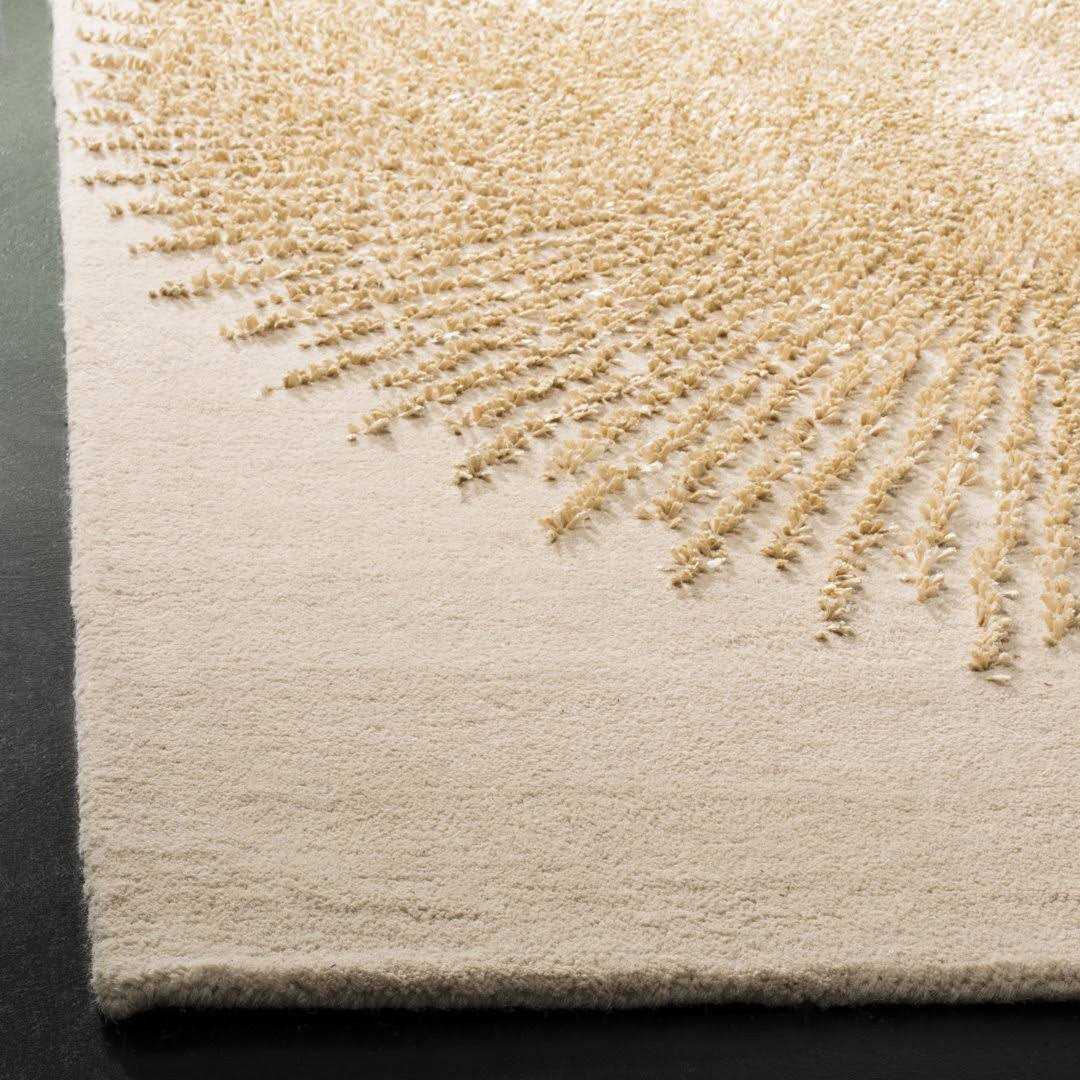 Amier Hand-Tufted Wool Beige/Beige Area Rug Wrought Studio Rug