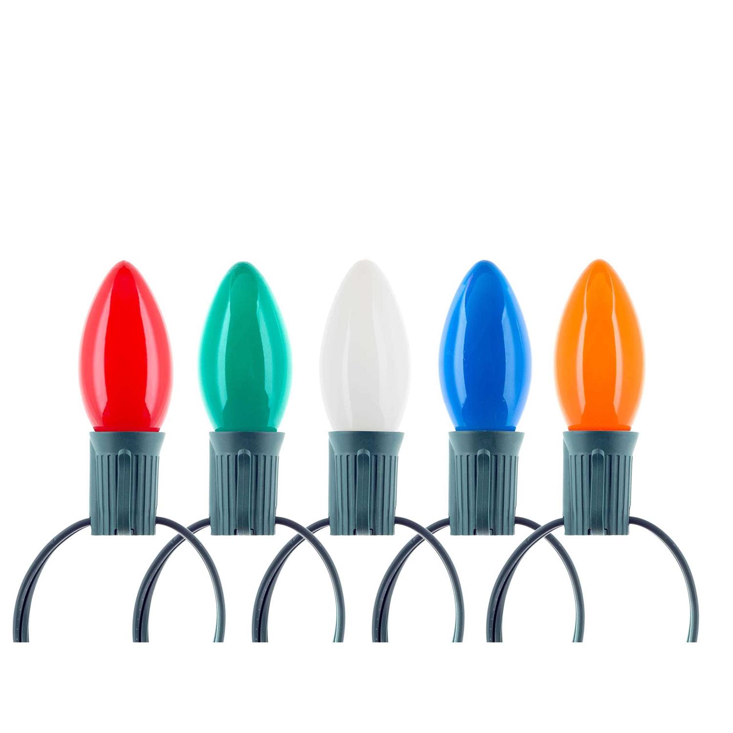 25 Pack C7 LED Replacement Light Bulbs for Christmas Light Strings