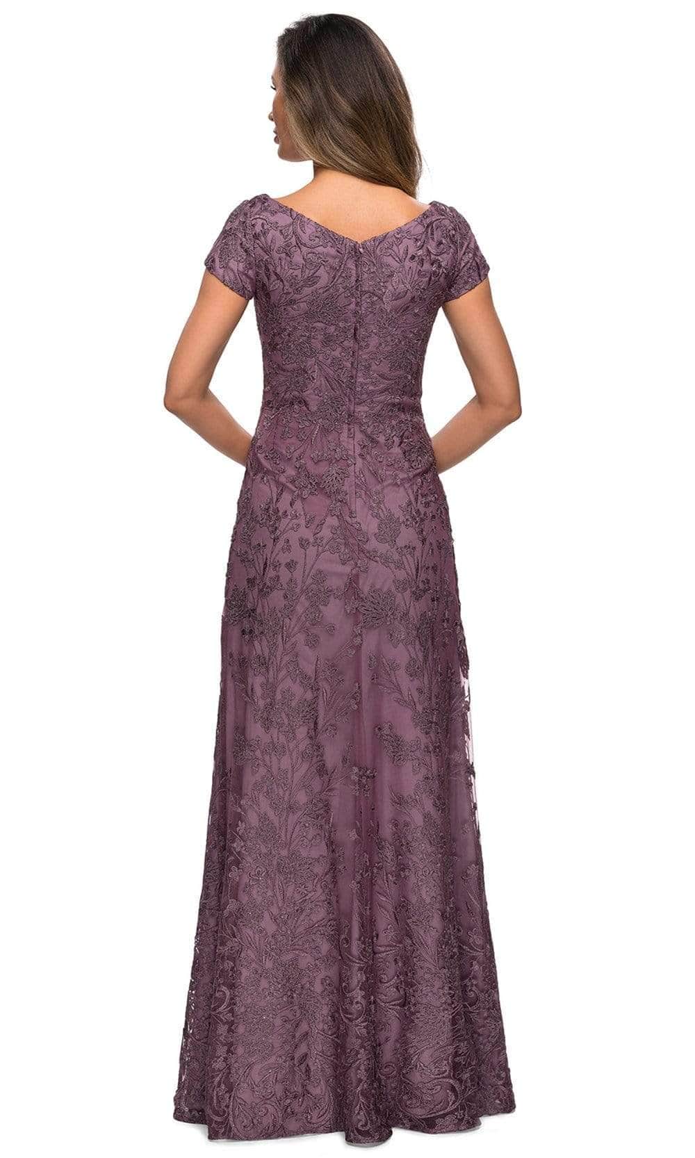 Lace Applique Evening Dress