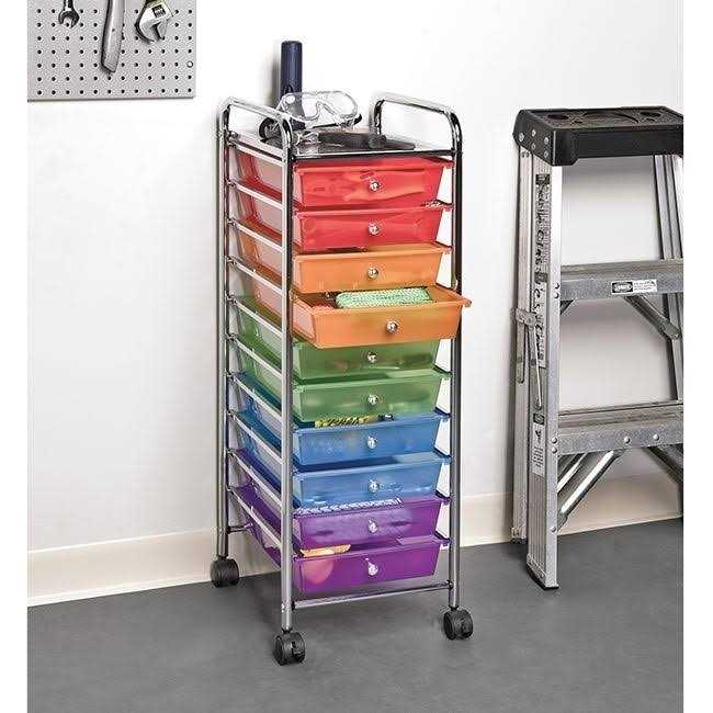 10-Drawer Organizer Cart Seville Classics