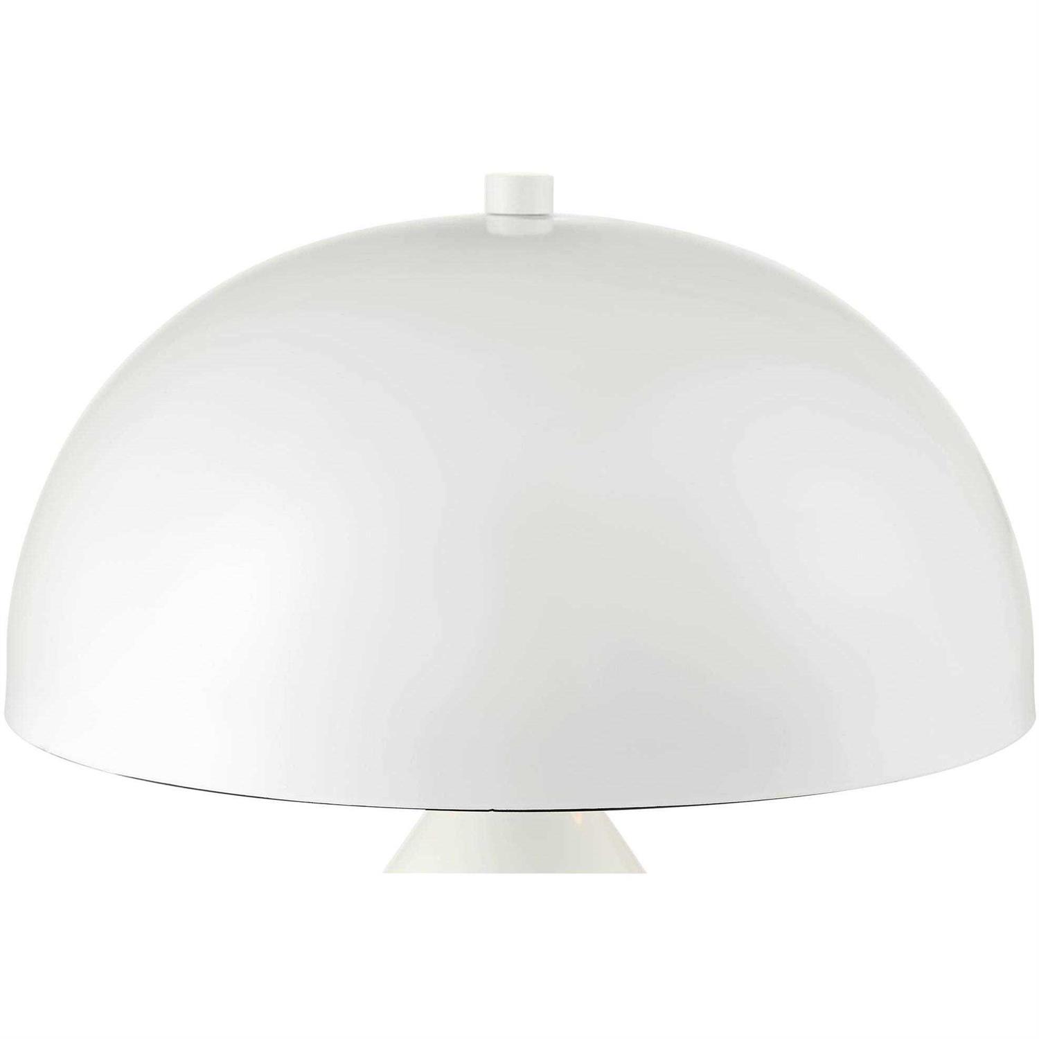 360 Lighting Felix Modern Accent Table Lamps 19 High Set of 2 White Metal Mushroom Dome Shade for Bedroom Living Room Bedside Nightstand Office Kids