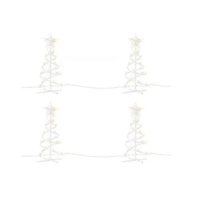 18 in. Warm White Spiral Tree LED Pathway Lights Home Accents Holiday