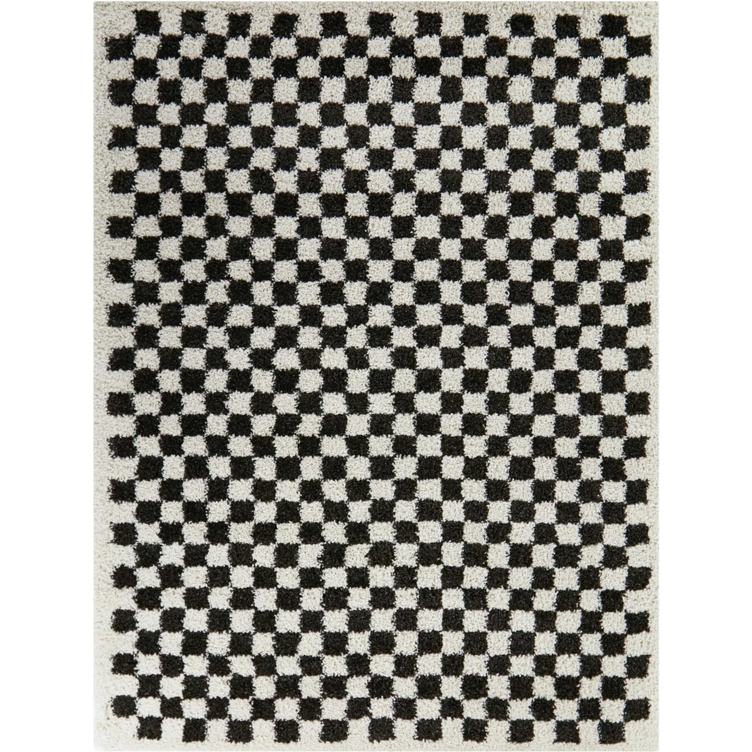 Balta Covey Plush Checkered Thick Shag Area Rug