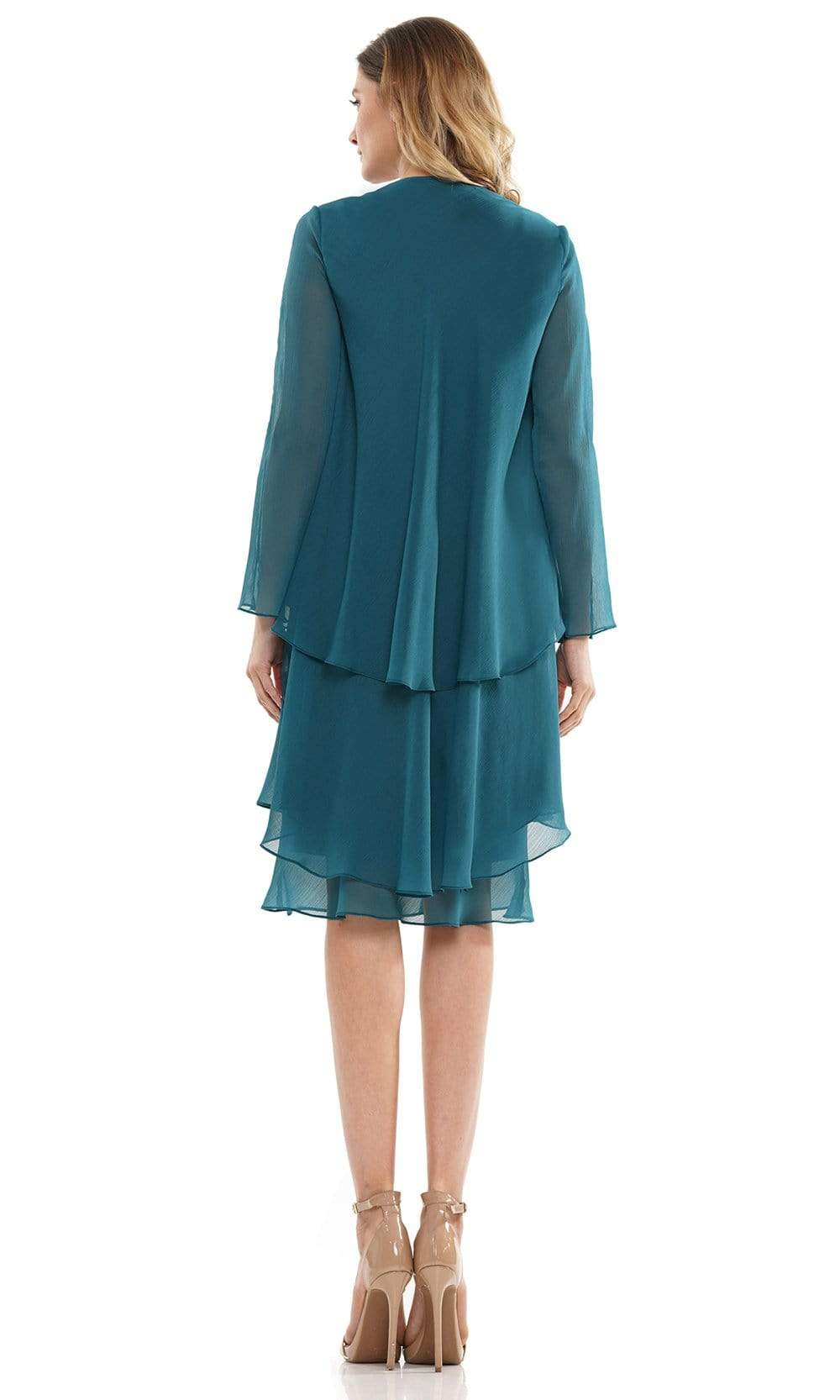 M307 V-Neck Sheath Knee-Length Dress