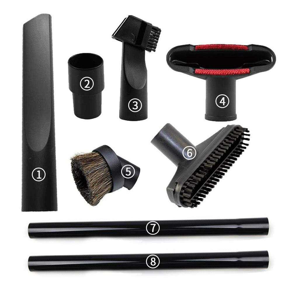 1 1/4 Vacuum Attachments for Shop vac Accessories Household Cleaning Kit With Adapter Fit 1 3/8 Hose