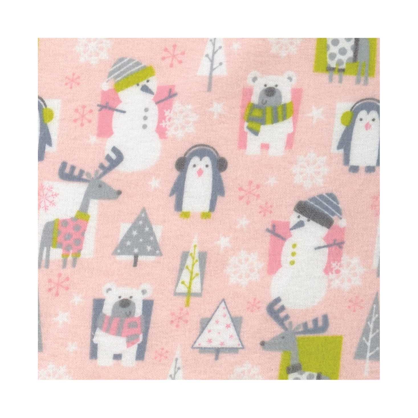 Trend Lab Snow Pals Blue Deluxe Flannel Fitted Crib Sheet