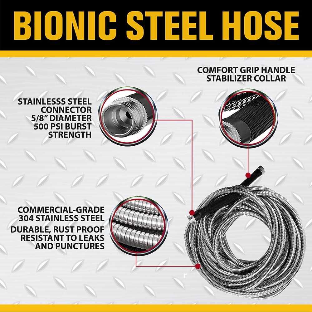 Bionic Steel 304 Stainless Steel Metal Garden Hose