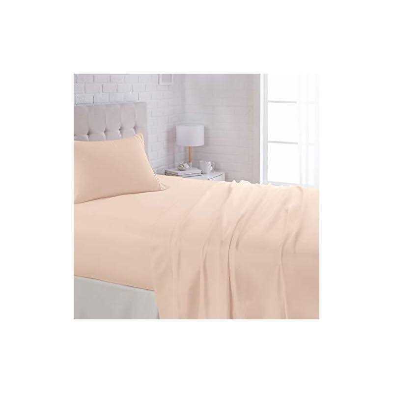 Amazon Basics Lightweight Super Soft Easy Care Microfiber Bed Sheet Set Deep Pockets