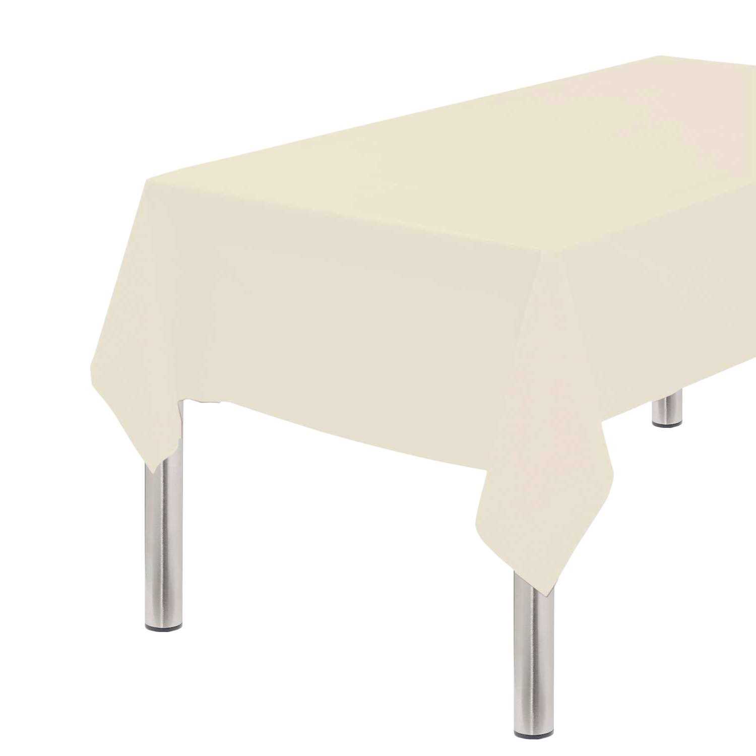 Amscan Vanilla Cream Plastic Table Cover
