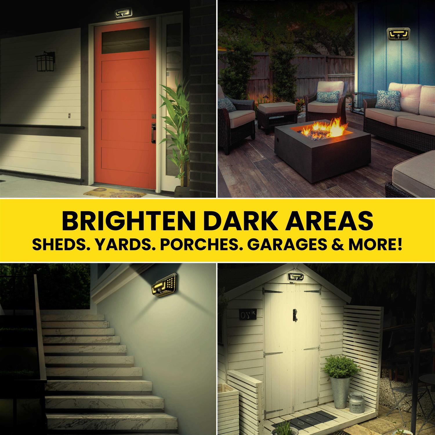 Bell & Howell Bionic Motion-Sensing Solar Powered LED Security Light Gray