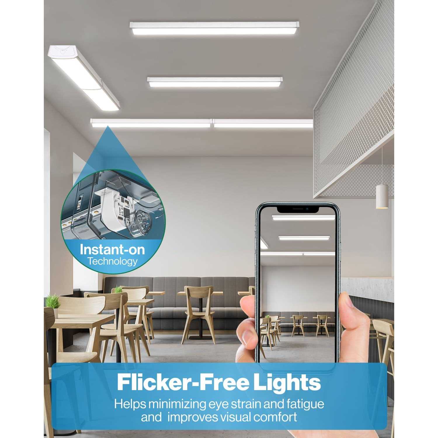 Sunco Lighting Sunco LED Shop Light 4ft Wraparound