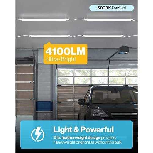 Sunco Lighting Sunco LED Workshop Garage White Shop Light 4FT Plug in Linkable Utility Light Fixtures