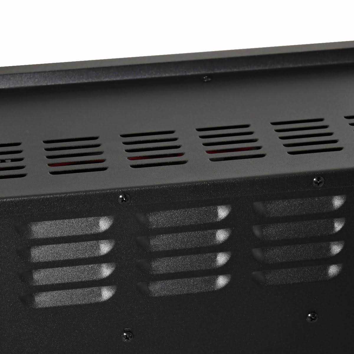 Homcom 24 Electric Fireplace Insert, Retro Recessed Fireplace Heater with Realistic Flame, Remote Control and Adjustable Brightness