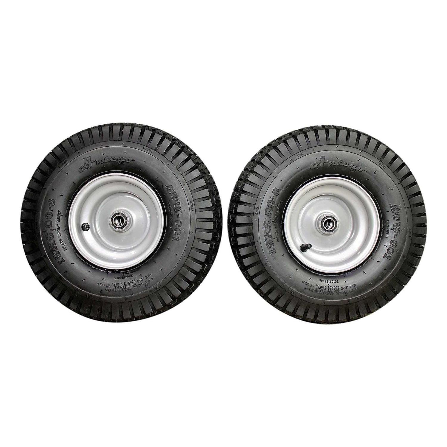 Antego Tire & Wheel 15×6.00-6 Husqvarna/Poulan Tire Wheel Assy .75 Bearing