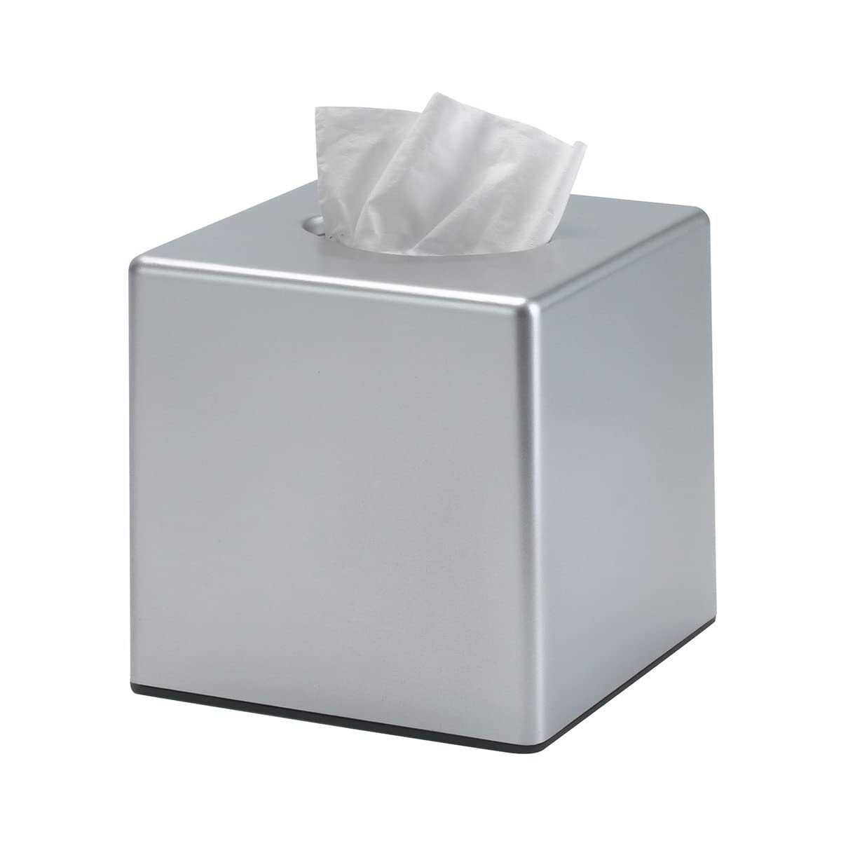 Y-in Hand Tissue Box Cover, Square Facial Tissue Holder Storage for Bathroom Vanity, Countertops, Dressers, Night Stand, Parlors and Offices