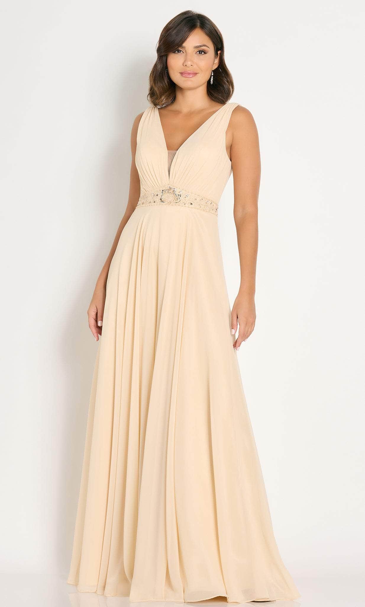 Draped Shoulder Evening Gown